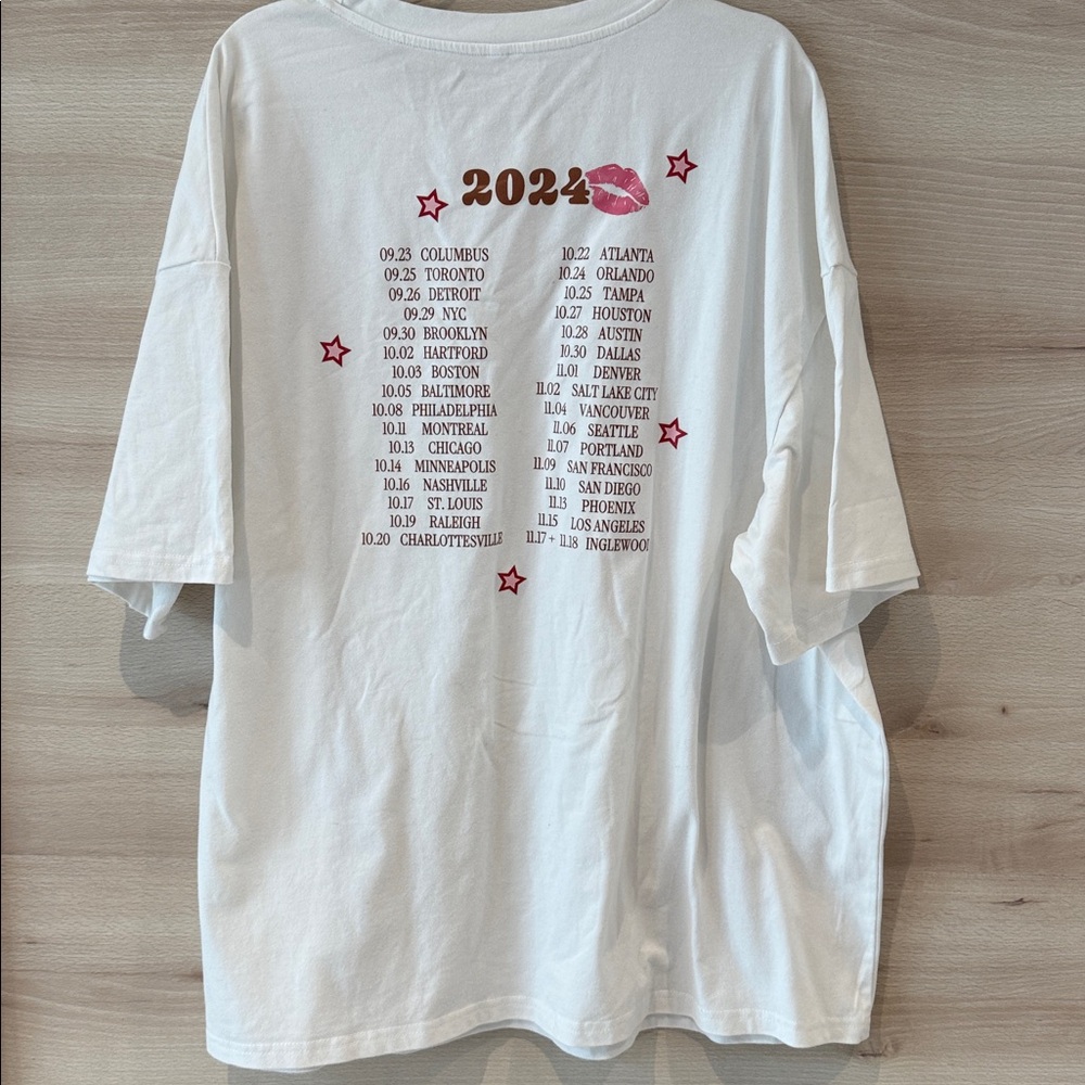 White Graphic Tee with Cherry Design - Picture 7 of 9